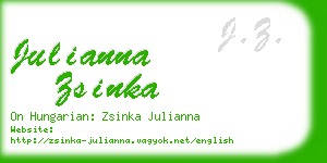 julianna zsinka business card